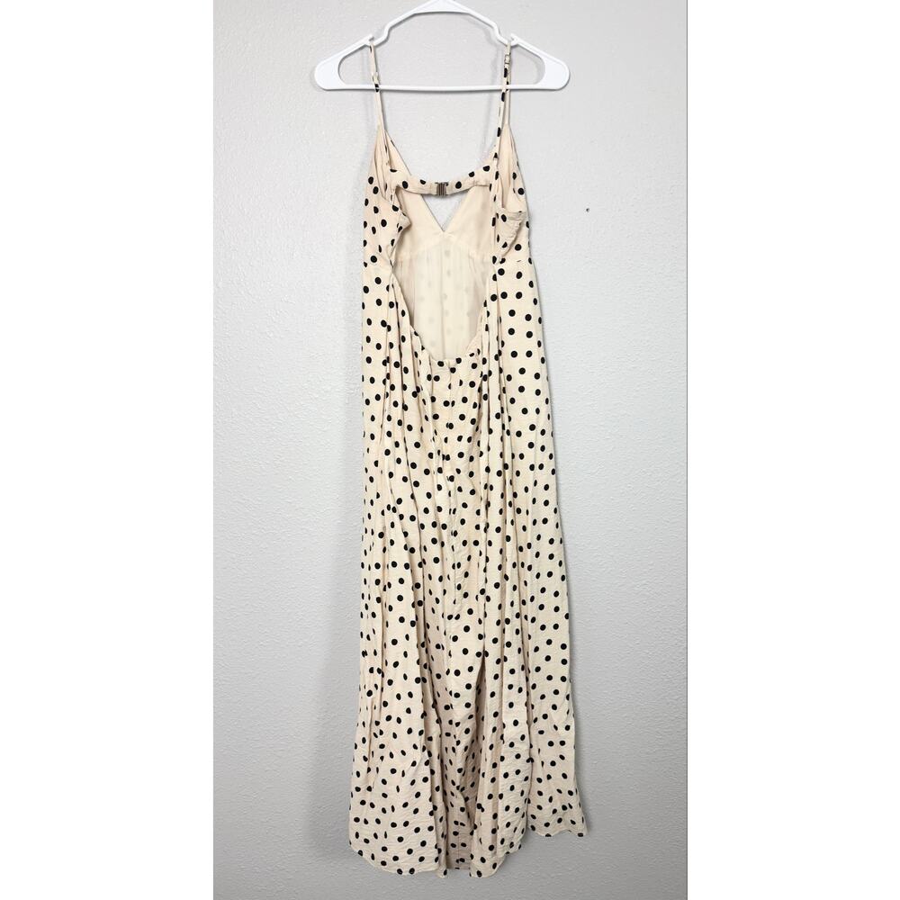 Abercrombie & Fitch Polka Dot Maxi Dress Open Back Tie Strap Flowy - Picture 4 of 6